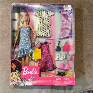 Barbie Doll with Vibrant Dresses and Accessories - NIB